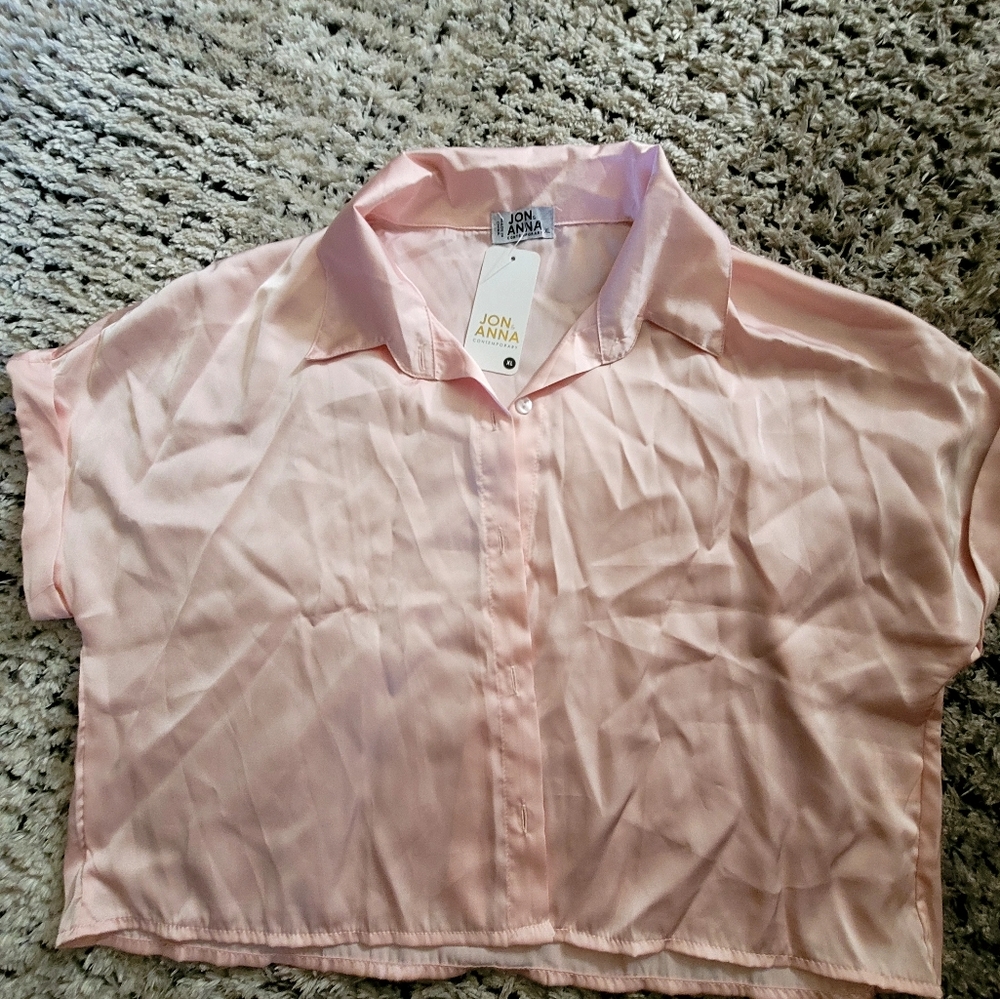 XL light pink blouse